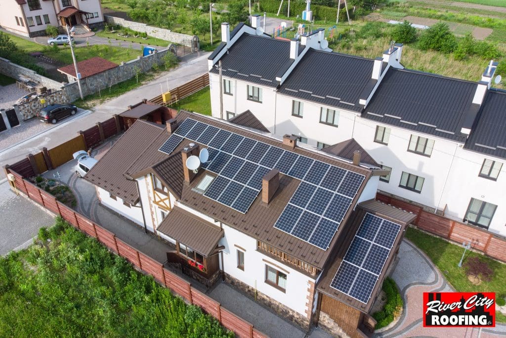 Energy efficient roof installed by River City Roofing